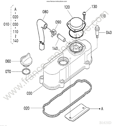 Couvre culasse KUBOTA B1620