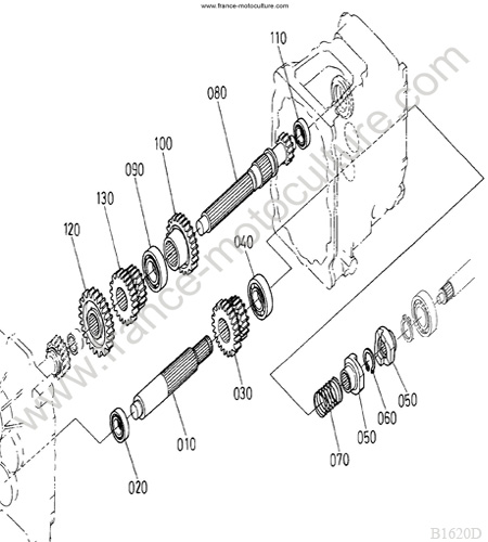 Arbre 3/4 KUBOTA B1620