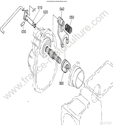 Fourchette verrou differentiel KUBOTA B1620