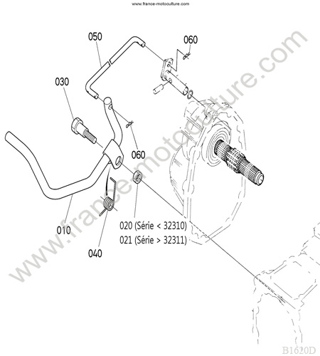 Pédale verrou differentiel KUBOTA B1620