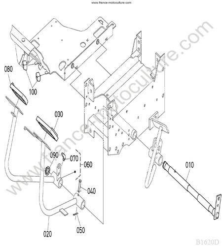 Pédale freins KUBOTA B1620