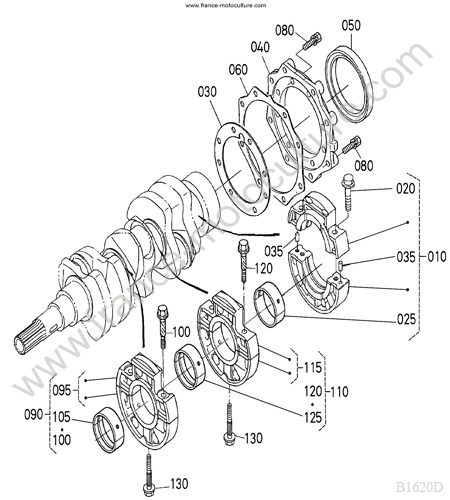 Paliers vilebrequin KUBOTA B1620