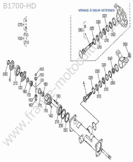KUBOTA - B1700 : Differentiel avant