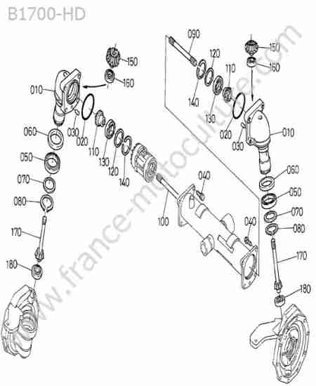 KUBOTA - B1700 : Pont avant