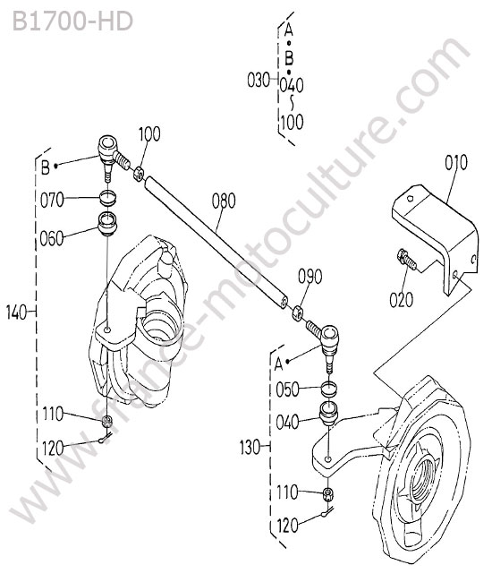 Rotules direction KUBOTA B1700