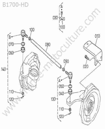 KUBOTA - B1700 : Rotules direction