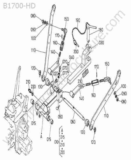 KUBOTA - B1700 : Bras inferieur / attelage