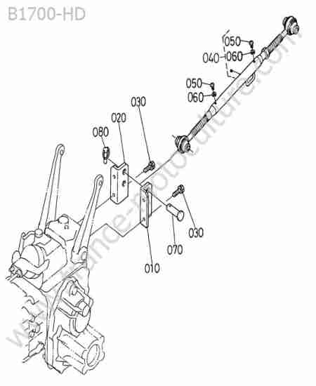 KUBOTA - B1700 : Barre poussee / 3 points