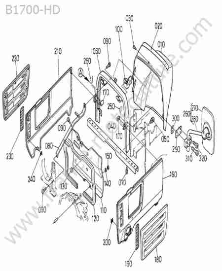 KUBOTA - B1700 : Capot lateral / retroviseur