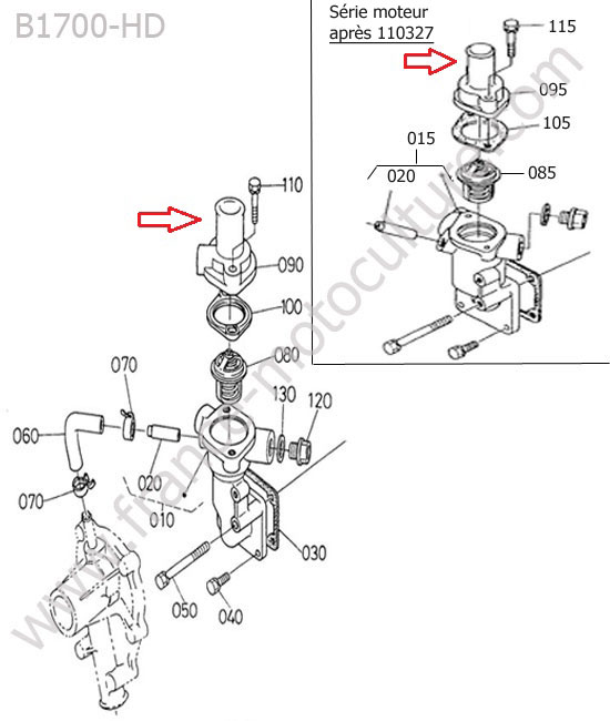 Thermostat KUBOTA B1700