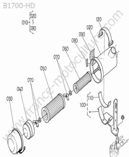 KUBOTA - B1700 : Filtre a air