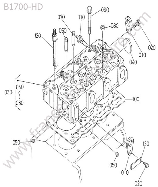 Culasse KUBOTA B1700