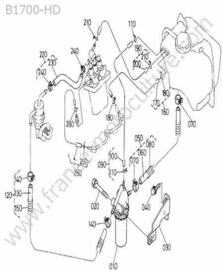 KUBOTA - B1700 : Circuit carburant 