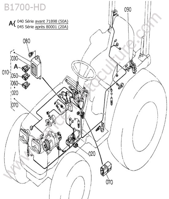 Faisceau electrique KUBOTA B1700