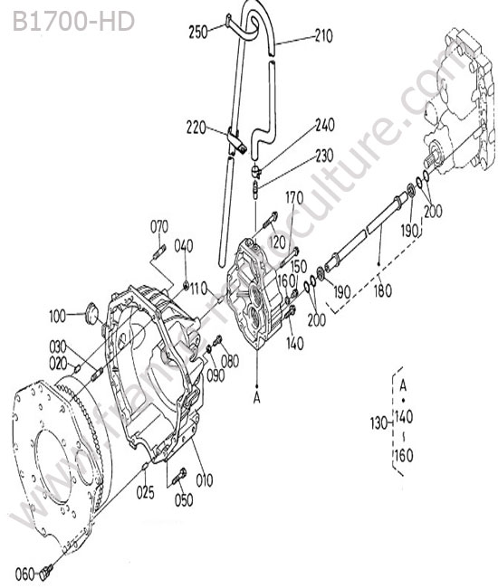 Carter embrayage KUBOTA B1700