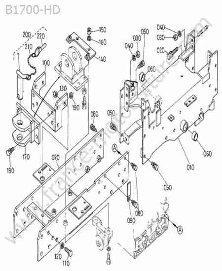 KUBOTA - B1700 : Chassis / attelage avant