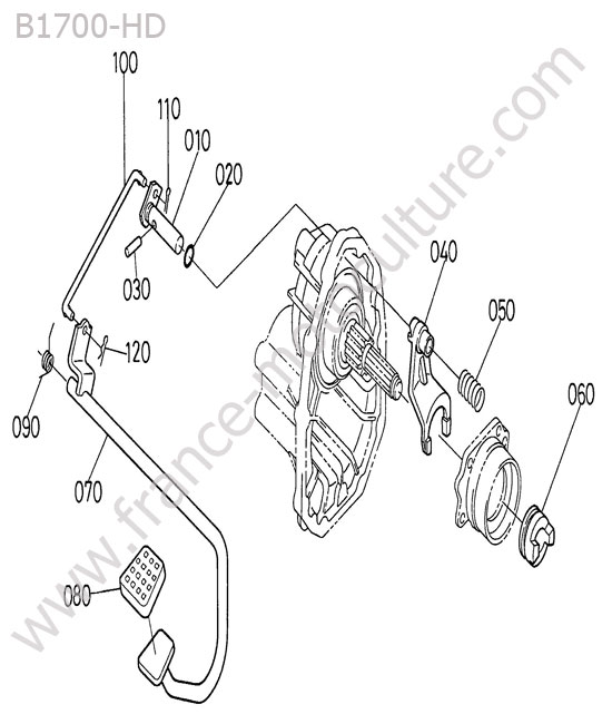 Verrouillage differentiel KUBOTA B1700