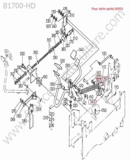 KUBOTA - B1700 : Pedale commande vitesse