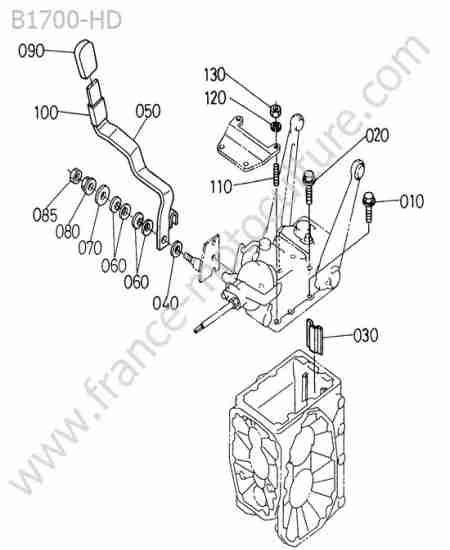 KUBOTA - B1700 : Levier position relevage