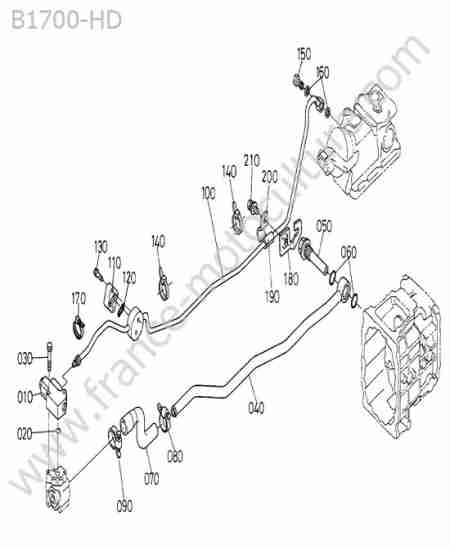 KUBOTA - B1700 : Circuit hydraulique aspiration