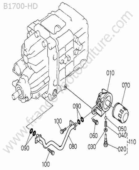 KUBOTA - B1700 : Circuit hydraulique hst