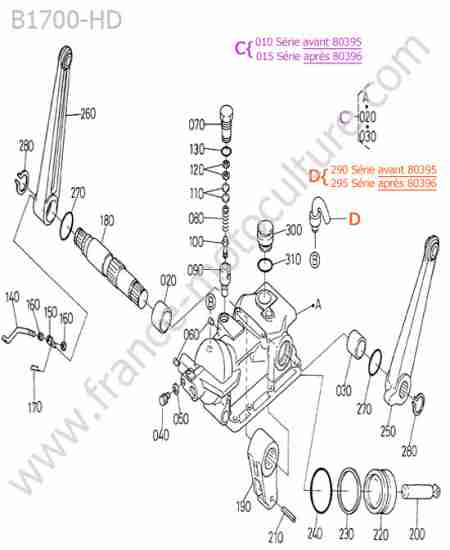 KUBOTA - B1700 : Culasse relevage