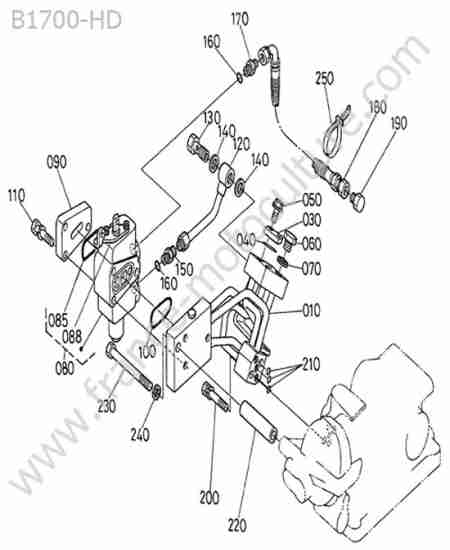 KUBOTA - B1700 : Distributeur auxiliaire