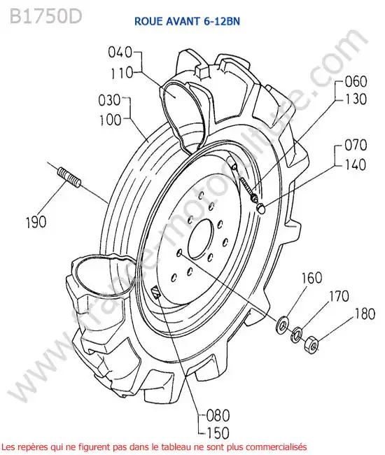 Roue avant (6-12bn) KUBOTA B1750D