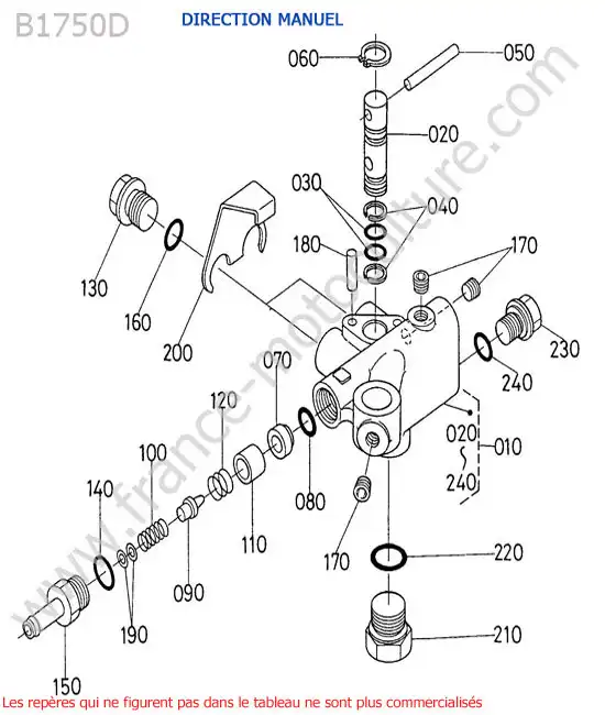 Valve hydraulique KUBOTA B1750D
