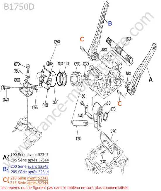 Bras relevage KUBOTA B1750D