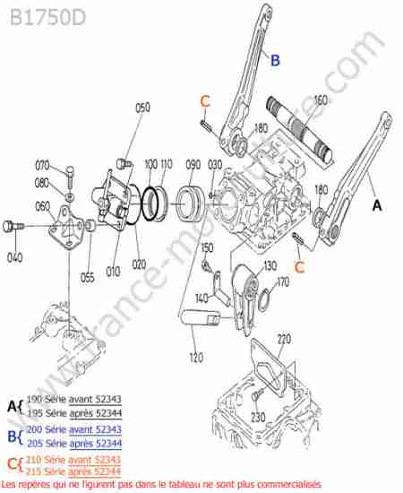 KUBOTA - B1750D : Bras relevage