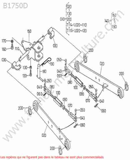 KUBOTA - B1750D : Bras inferieur