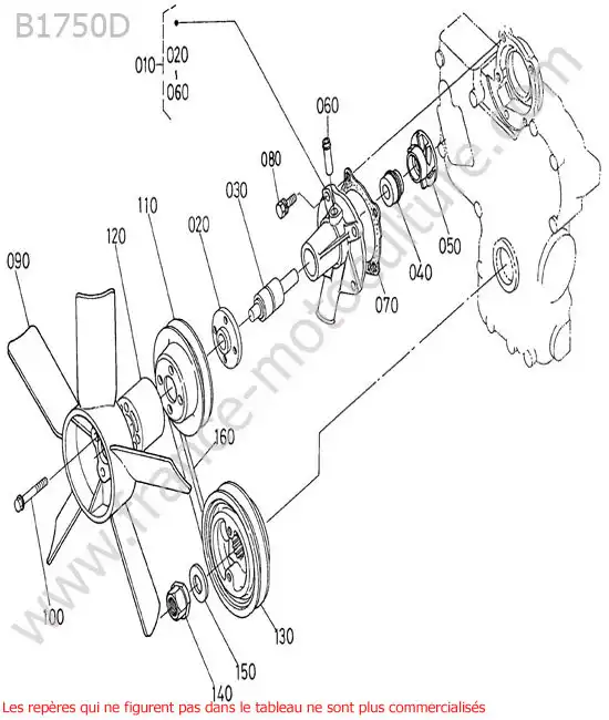 Pompe a eau KUBOTA B1750D