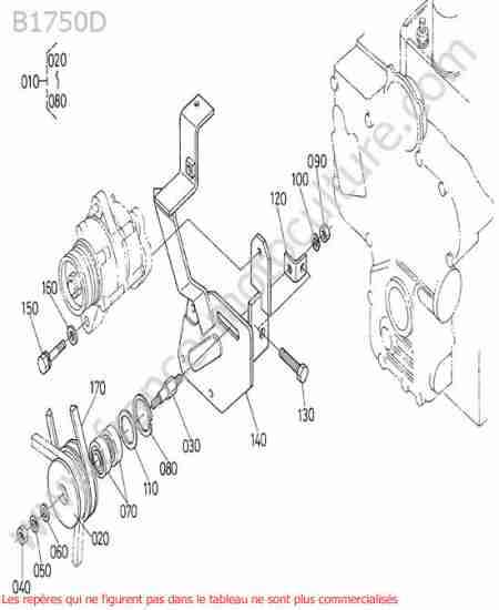 KUBOTA - B1750D : Tension courroie moteur