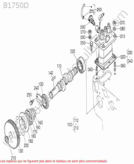 KUBOTA - B1750D : Pompe injection
