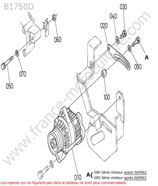 Alternateur KUBOTA B1750D