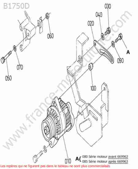 KUBOTA - B1750D : Alternateur