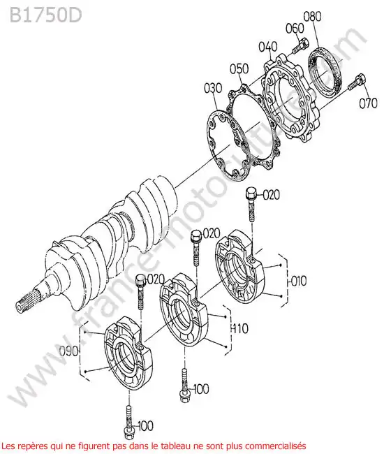 Palier vilebrequin KUBOTA B1750D