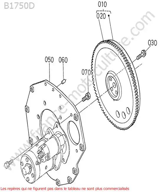 Volant moteur KUBOTA B1750D