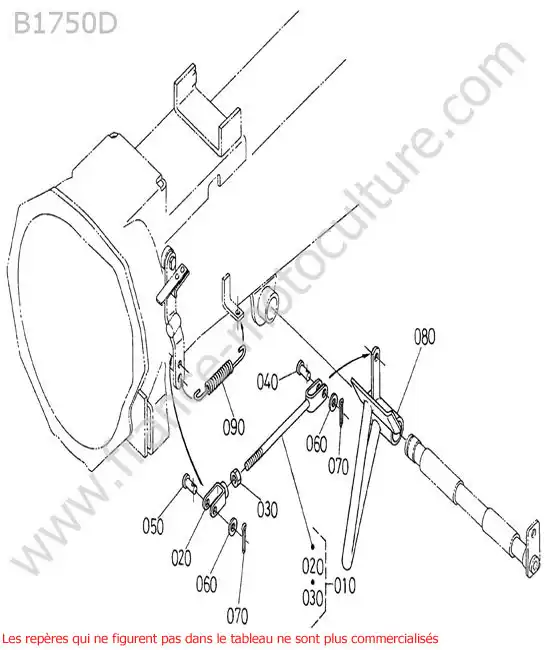 Commande embrayage KUBOTA B1750D