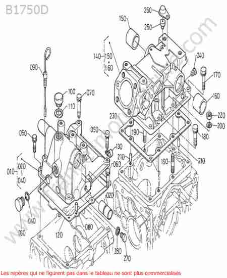 KUBOTA - B1750D : Carters superieur transmission