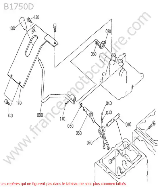Levier gamme KUBOTA B1750D