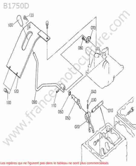 KUBOTA - B1750D : Levier gamme