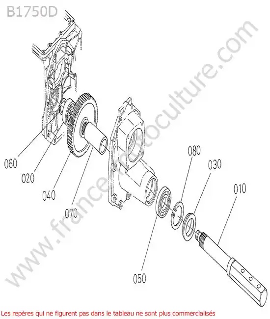 Reducteur / axe roue KUBOTA B1750D