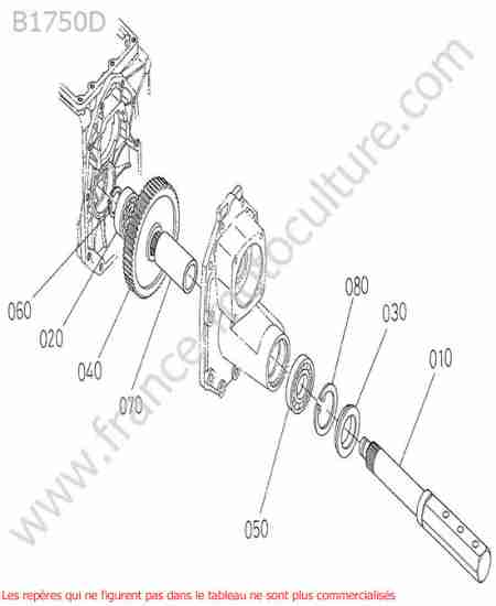 KUBOTA - B1750D : Reducteur / axe roue