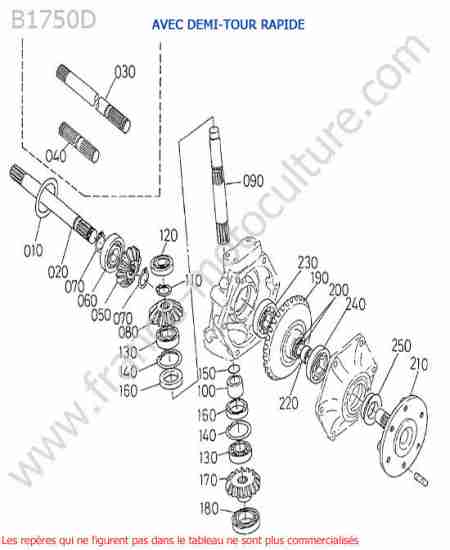 KUBOTA - B1750D : Moyeu roue avant