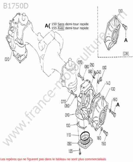 KUBOTA - B1750D : Carter reducteur avant