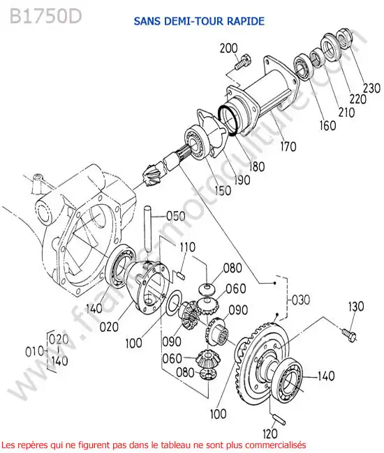 Differentiel avant KUBOTA B1750D