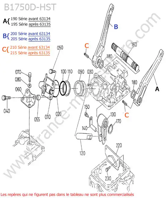 Bras relevage KUBOTA B1750HST