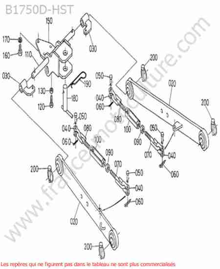 KUBOTA - B1750HST : Bras inferieur